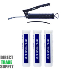 Heavy Duty Grease Gun And EP2 Lithium Grease Cartridges Starter Pack Kit