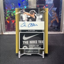 G Allen Autograph Patch 1/1 Leaf Perfect Game National Showcase