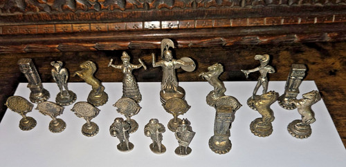 Vintage metal chess - vintage,