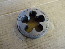 5/8" x 18TPI UNF die 1 1/2" diameter Warrior HSS Ground