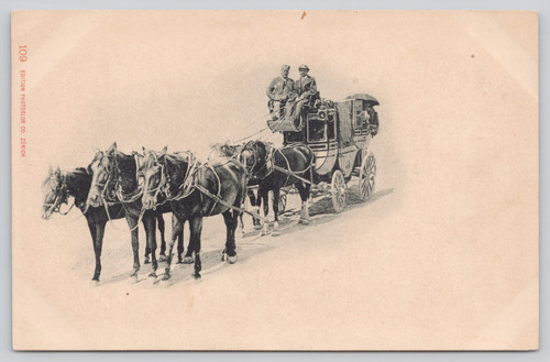 Postcard horse drawn - postcard,