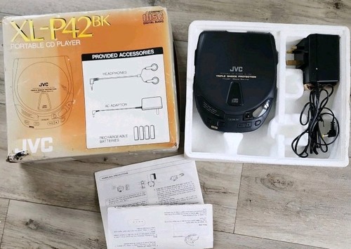 Boxed jvc p42 portable - xl-p42, cd
