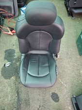 MERCEDES CLK SEAT COMPLETE FRONT RIGHT SIDE IN BLACK LEATHER W209 + ECU  RH