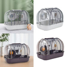 Portable Hamster Gerbil Mouse Pet Plastic and Iron Wire Cage with Accessories