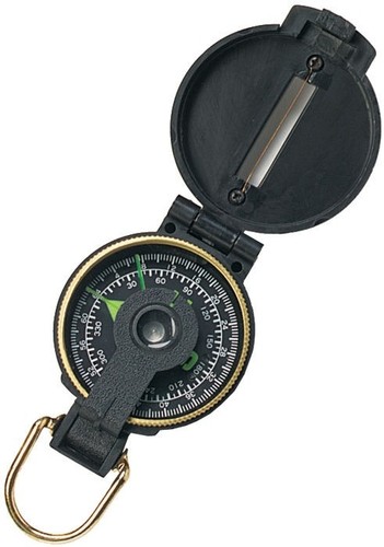 Black lensatic compass glow - compass,