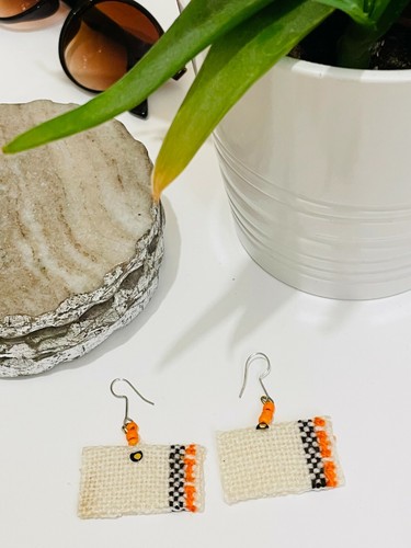 Earrings cross stitch - earrings,