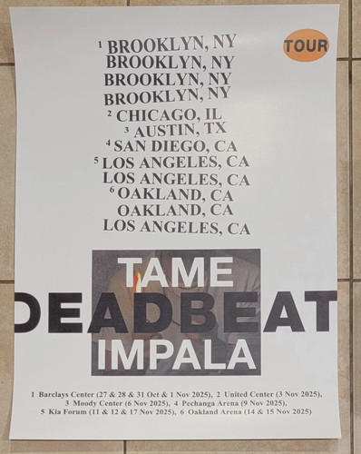 Tame impala poster - poster, 2025
