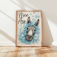 Funny Donkey Wall Art Print