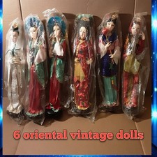 6 Vintage Oriental Dolls