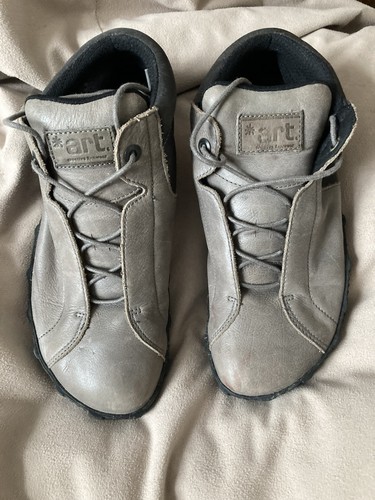 Art company grey leather shoes - art,