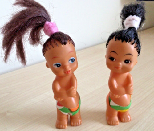 Two vintage hawaiian dolls - vintage,