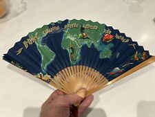 VINTAGE 1960’S BOAC (AIRLINE) SPEEDBIRD ROUTES ACROSS THE WORLD FAN