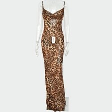 Leopard Animal Print Chiffon Maxi Dress [Rat & Boa Dupe]