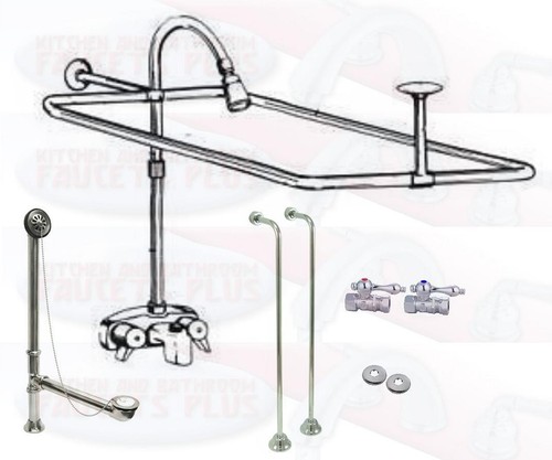 Chrome clawfoot tub faucet - clawfoot,