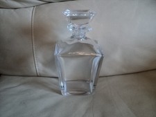 Vintage Large Heavy clear Glass Empty Art Deco perfume bottle some damages