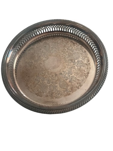 Vintage gallery tray silver - gallery,