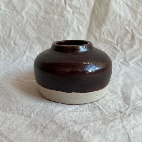 Small brown ceramic - vase, |