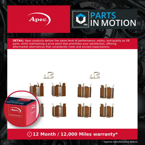 Brake pad fitting kit fits - fitting,