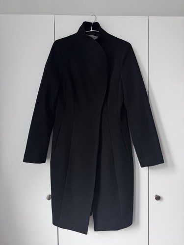 Zara black wrap collar coat - zara,