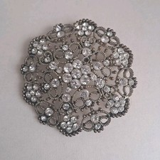 M And S Large Brooch Silver