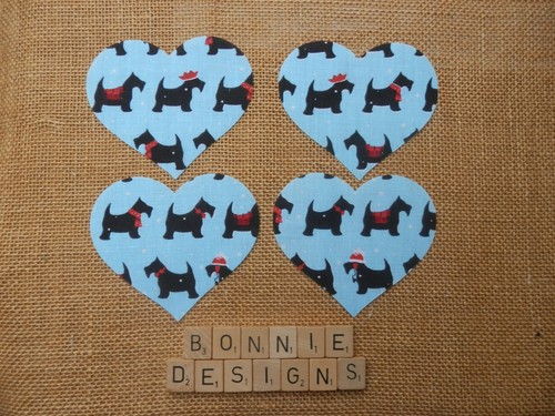 Fabric scottie dogs - scottie, hearts