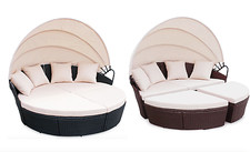 Rattan outdoor sun lounger - outdoor,