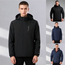 Men's Waterproof Outdoor Jacket Windproof Hooded Mountain Outwear Rain Coat