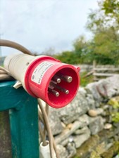 3 phase 16A trailing lead with plug and socket. Extension lead.