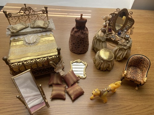 Gold vintage dolls house - vintage,
