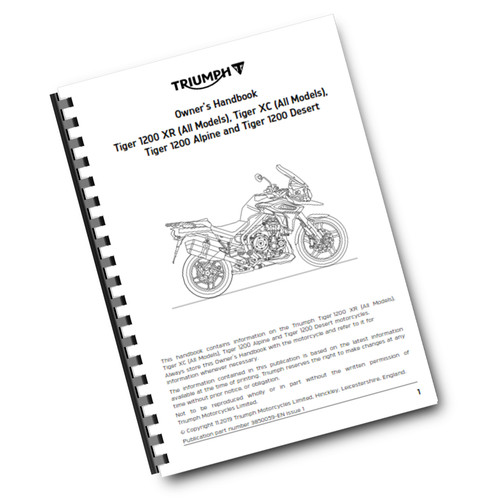 Triumph owners handbook user - handbook,