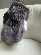 Real Fox Fur Women's Hat With Leather Top Made By Russian Designer Anna Voloshko