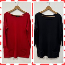 Ladies New Ex Evans  Jumper With Pockets Size  14 to 28 2 colours