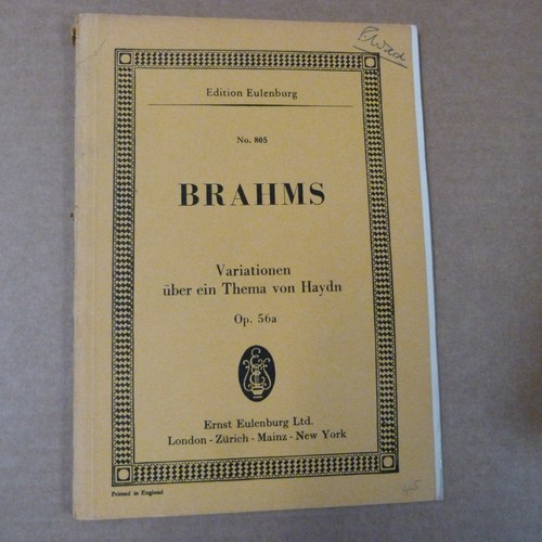 Mini pocket score - pocket, brahms