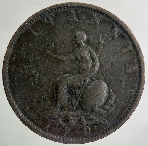 1799 george iii - iii, half-penny