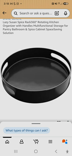 Black metal large round lazy - round,