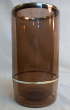 Harrods Wine Bottle Cooler Vintage Plastic Smoked Glass Effect & Gold Trim