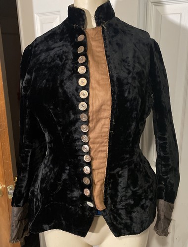 Victorian 1800s velvet bodice - 1800s,