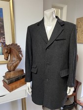 St George By Duffer Grey Covert Wool Overcoat Size 42. Great Condition
