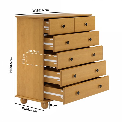Pine drawer chest - pine, drawers
