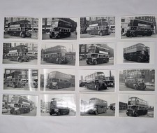 Lot of 16 B&W Leeds City Transport Yorkshire Bus Photo's Vintage Photographs