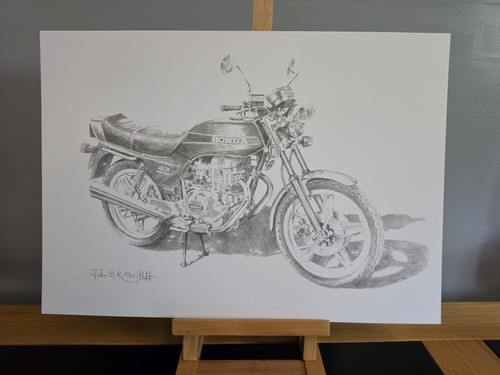 Classic honda motorbike - honda,