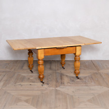 VICTORIAN FARMHOUSE VINTAGE PINE EXTENDABLE DINING TABLE
