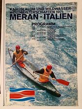 Canoe Kayak Slalom and open water world championships 1971 Italy Vintage Poster
