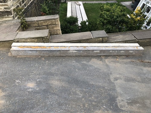 Grey concrete sill - concrete,