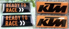 2 Pairs Ktm 3d Gel Stickers Decals 2X ready to race 2 x KTM
