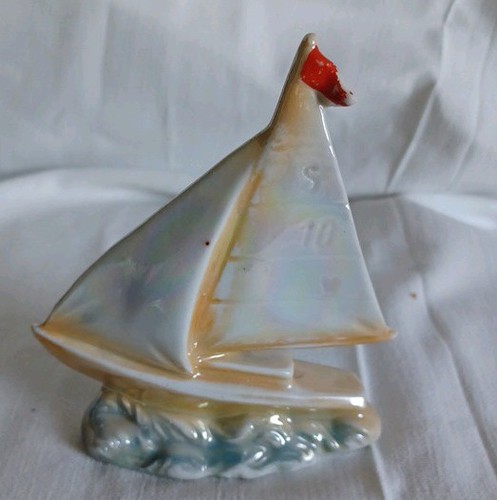 Vintage sailboat figurine - sailboat,