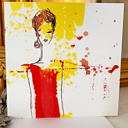 Card girl birthday fashion - fashion, art