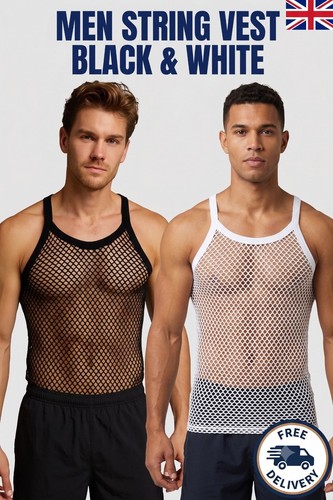 Men string mesh - men's, vest