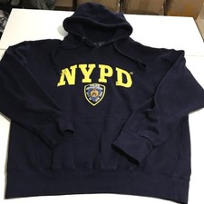NYPD Hoodie Mens XL Sweatshirt Pullover New York Police Kangaroo Pocket