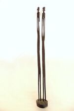 African Kenyan Hand Carved Wooden Masai Men Figurines Sculpture Tall & Thin